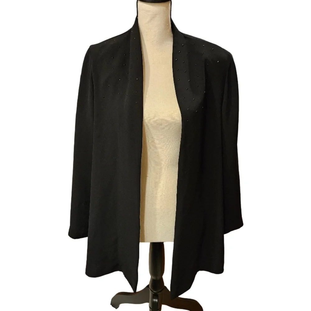 S.L. Fashions Black Beaded Jacket